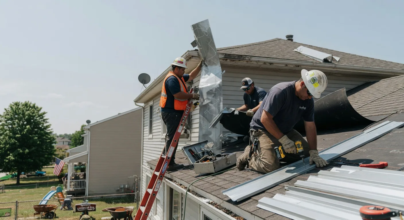 Storm Damage Metal Roof Repair in Mcadenville, NC